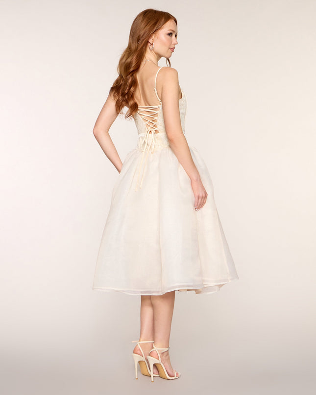 McKenzie Corset A-Line Midi Formal Dress