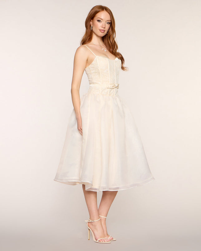 McKenzie Corset A-Line Midi Formal Dress
