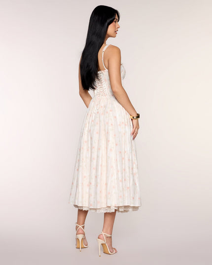 Francine Floral A-Line Midi Formal Dress
