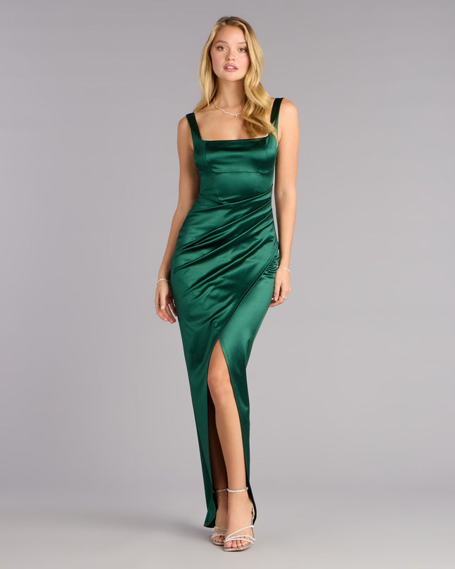 Rebecca Satin Slim-Fit Formal Dress