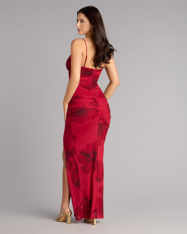Lily Abstract Print Mermaid Formal Dress