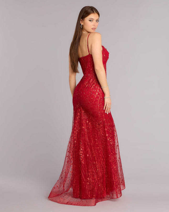 Sandy Glitter Corset Ball Gown
