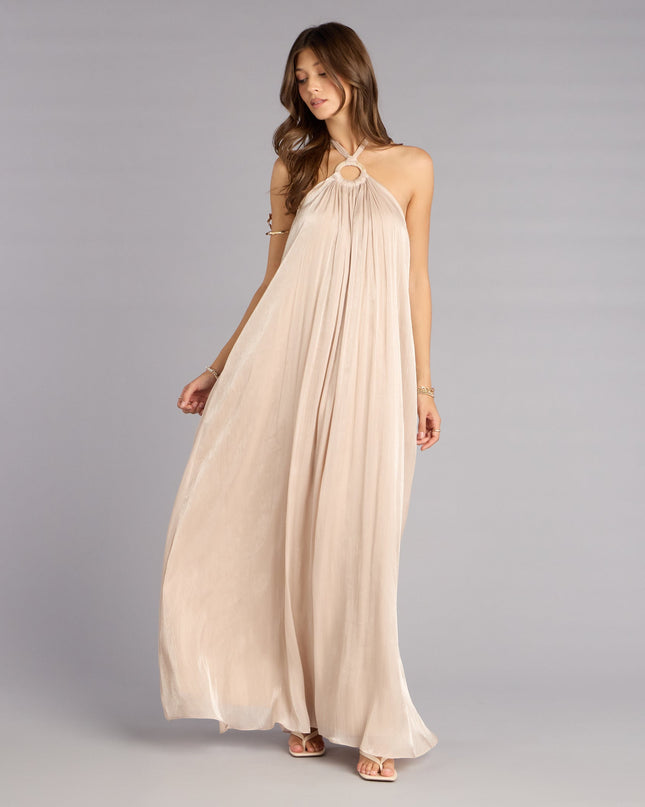 Marlyne Halter Open Back Formal Dress
