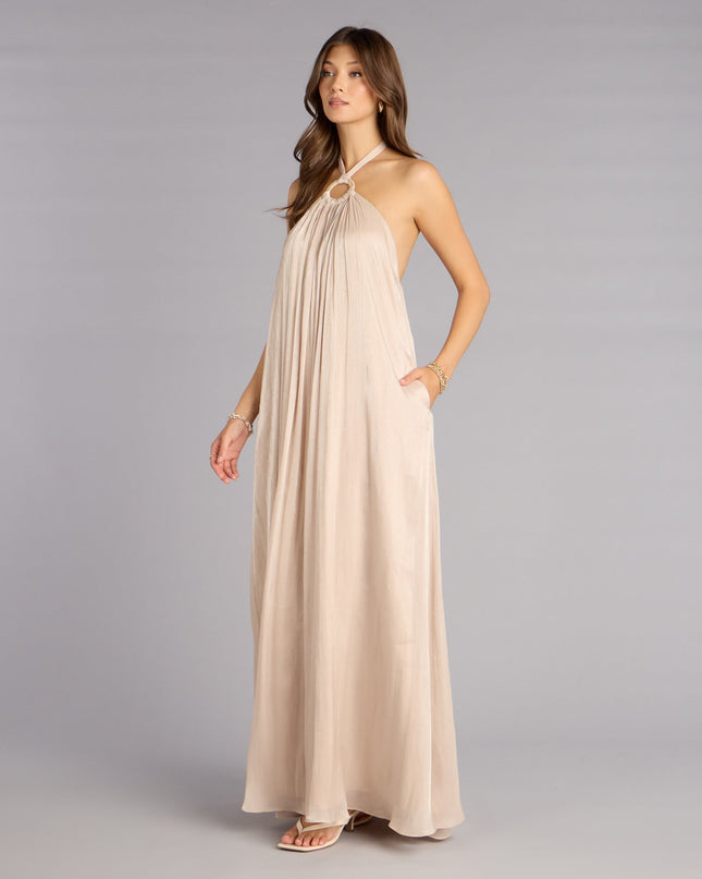 Marlyne Halter Open Back Formal Dress