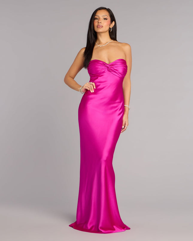 Priya Satin Tie Back Formal Dress