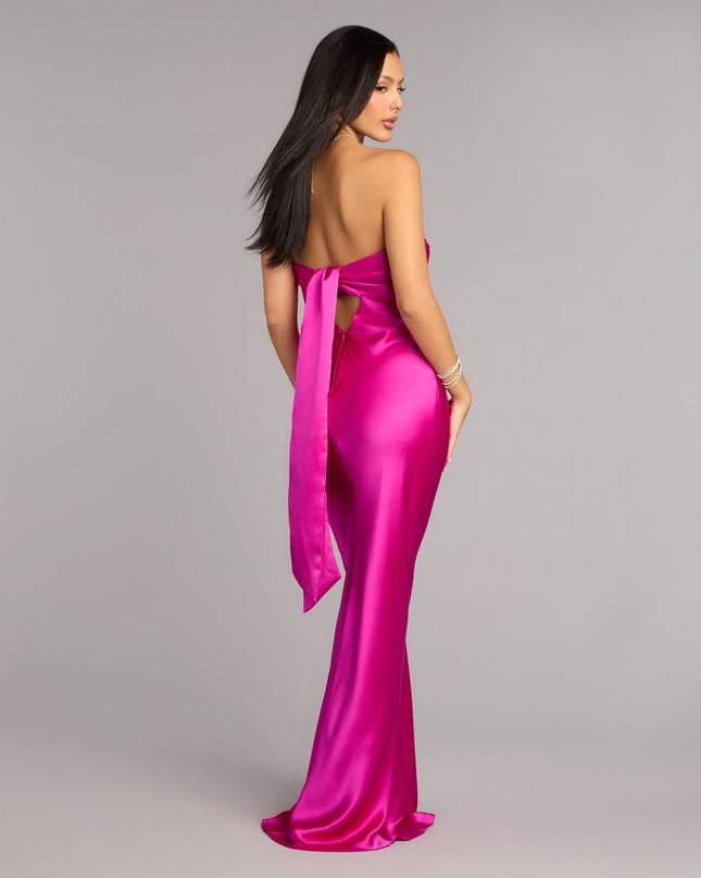 Priya Satin Tie Back Formal Dress