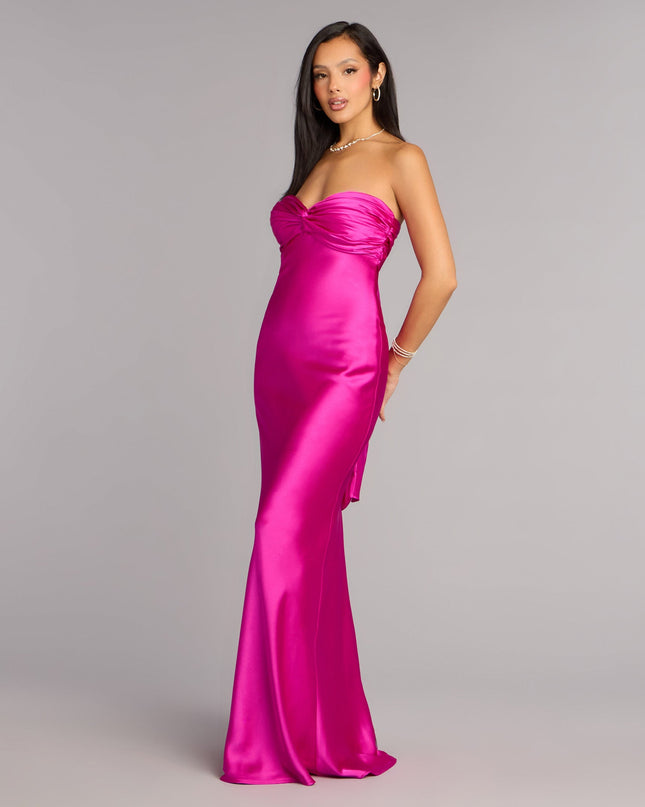 Priya Satin Tie Back Formal Dress