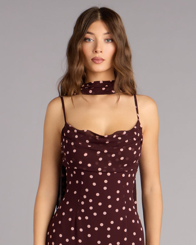Jodie Polka Dot Chiffon Mermaid Formal Dress