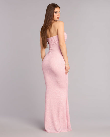 This pink prom dress, the Audrina Glitter Strapless Mermaid Formal Dress , features a sleek, floor-length design with trend-forward details that capture the excitement of Prom 2026.