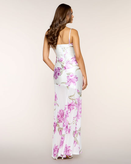 Kenzie Floral Formal Dress With Bag