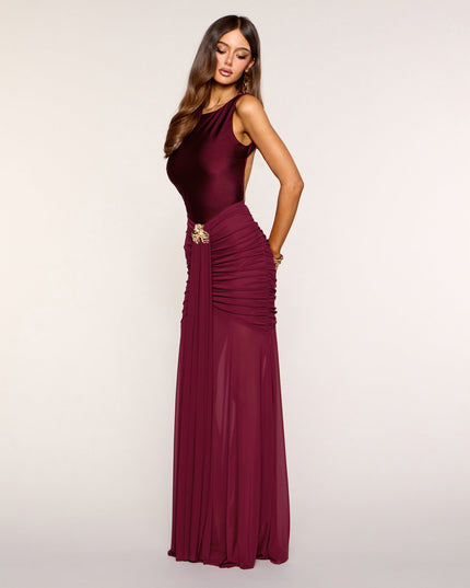 Myra Mesh Open Back Formal Dress