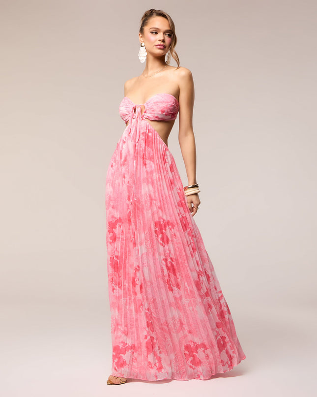 Molly Floral Pleated A-Line Formal Dress