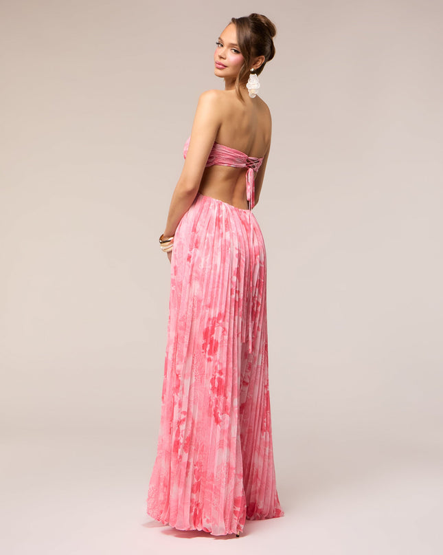 Molly Floral Pleated A-Line Formal Dress