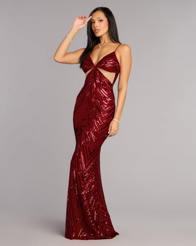 Jayla Sequin Cutout Formal Dress