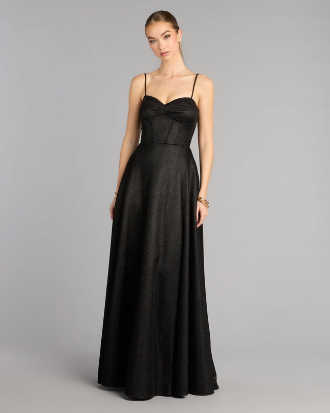 Leyla Glitter Woven A-Line Dress