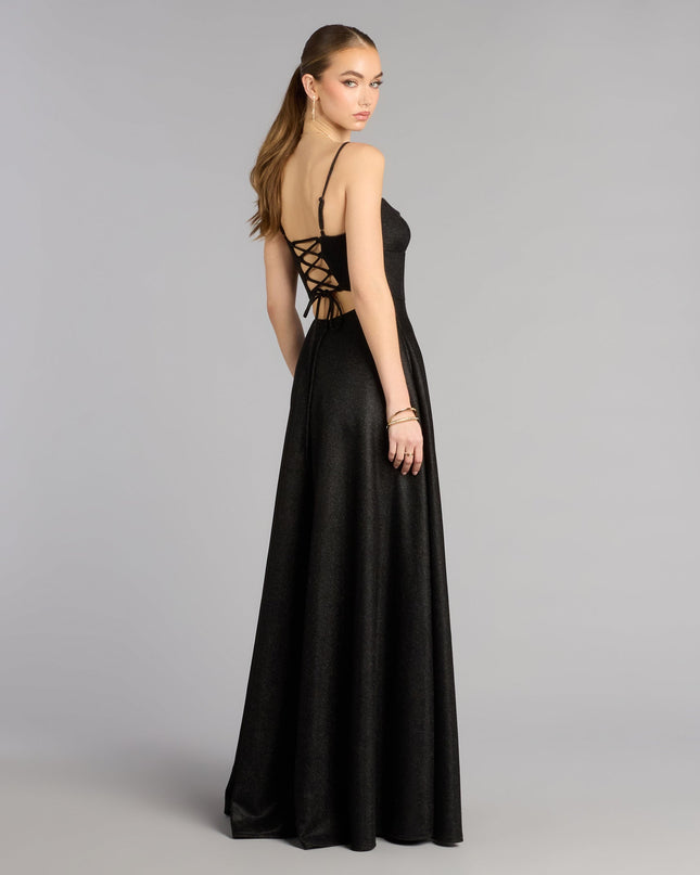 Leyla Glitter Woven A-Line Dress
