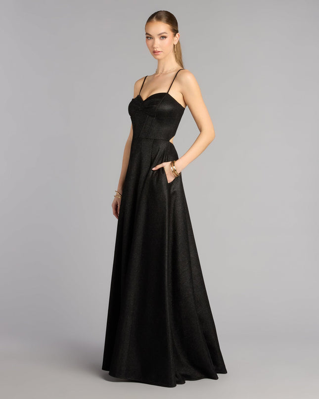 Leyla Glitter Woven A-Line Dress