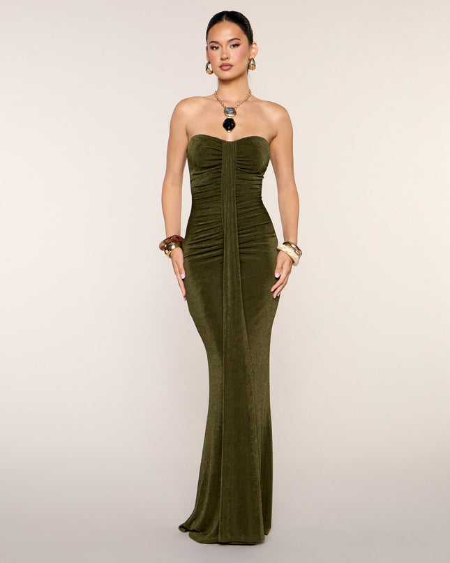 Viviana Strapless Sash Mermaid Dress