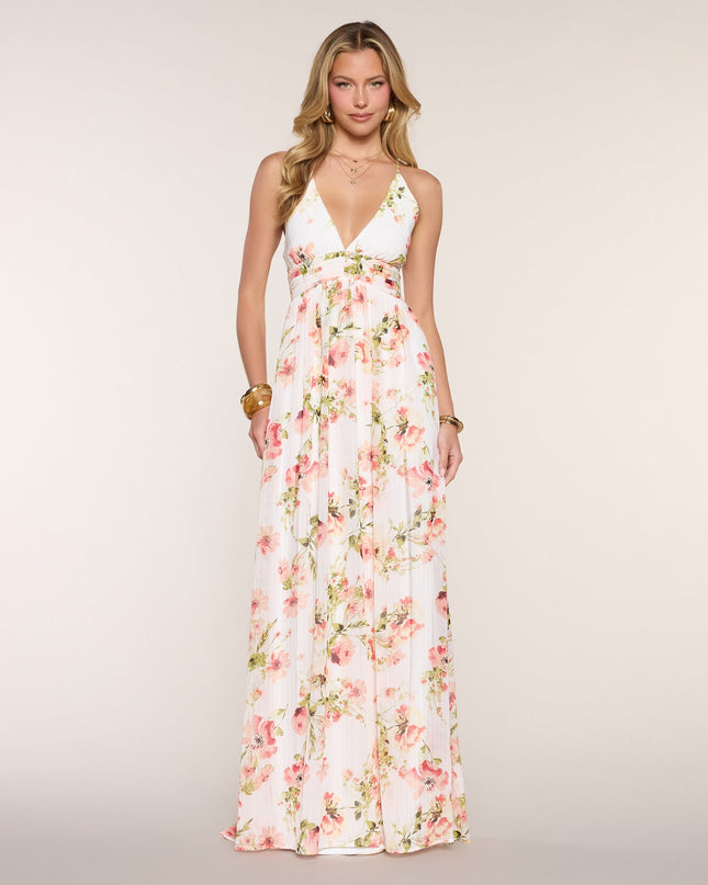 May Floral Chiffon A-Line Formal Dress