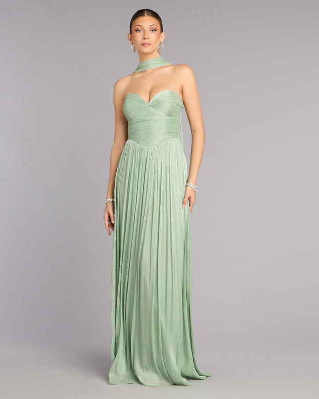Serena Chiffon Formal Dress With Scarf