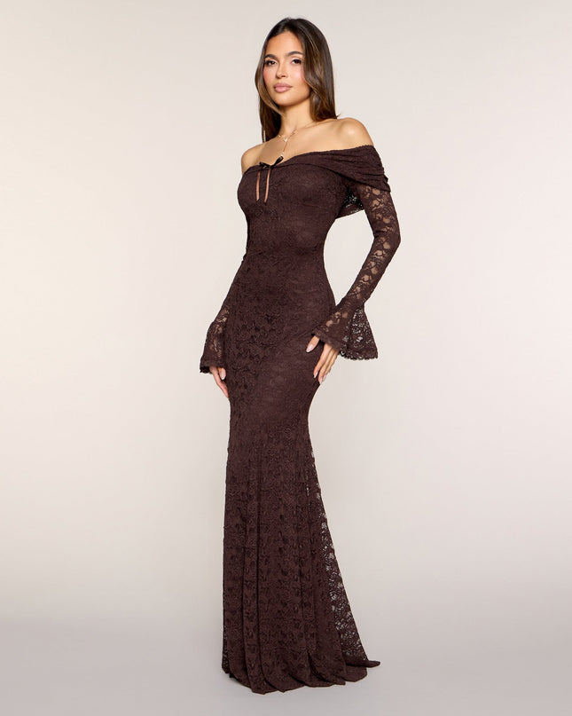 Blakely Off-The-Shoulder Mermaid Lace Formal Dress