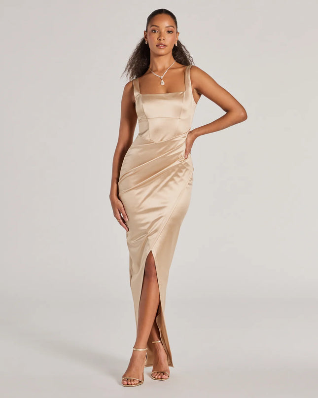 Rebecca Satin Slim-Fit Formal Dress