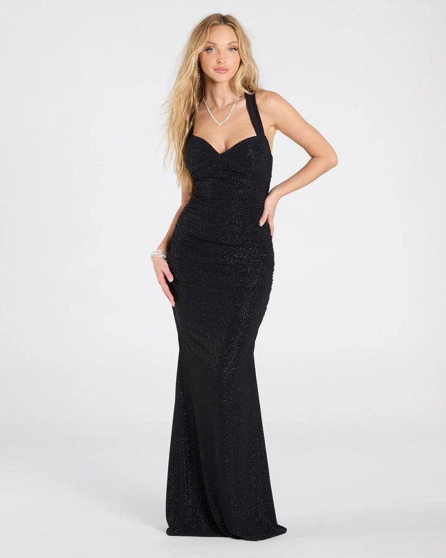 Tatiana Lace-Up Mermaid Glitter Formal Dress