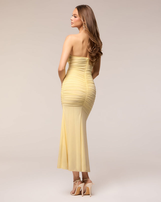 Sunlit Sway Mesh Ruffle Dress