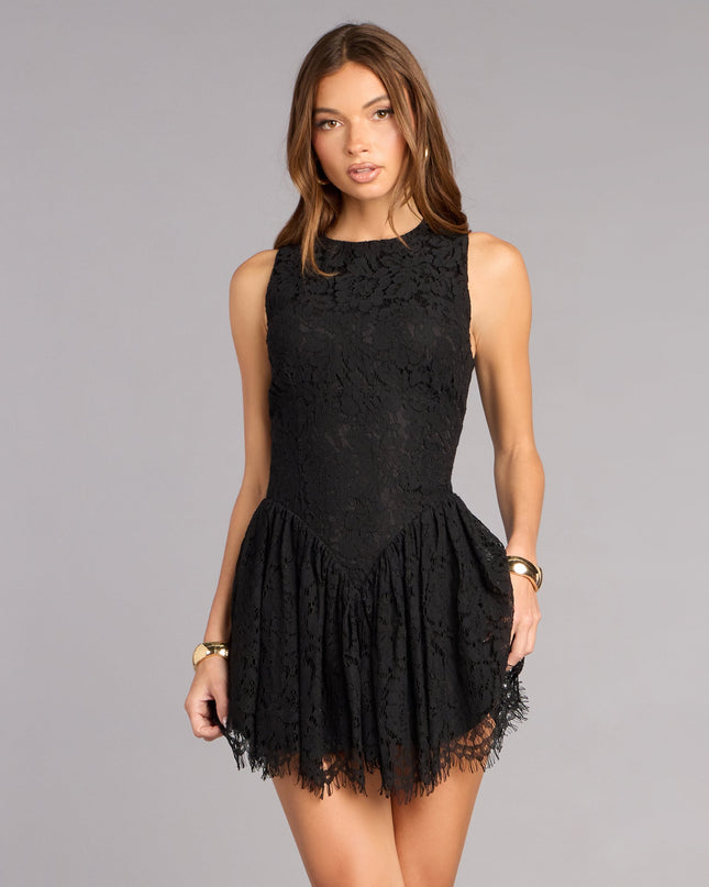 Just Add Heels Lace Skater Mini Dress