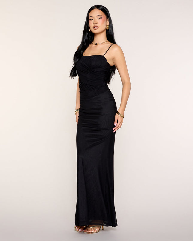 Sleek Intent Mesh Bodycon Maxi Dress