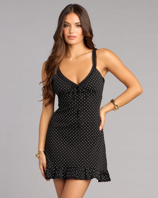 Spotted And Booked Polka Dot A-Line Mini Dress