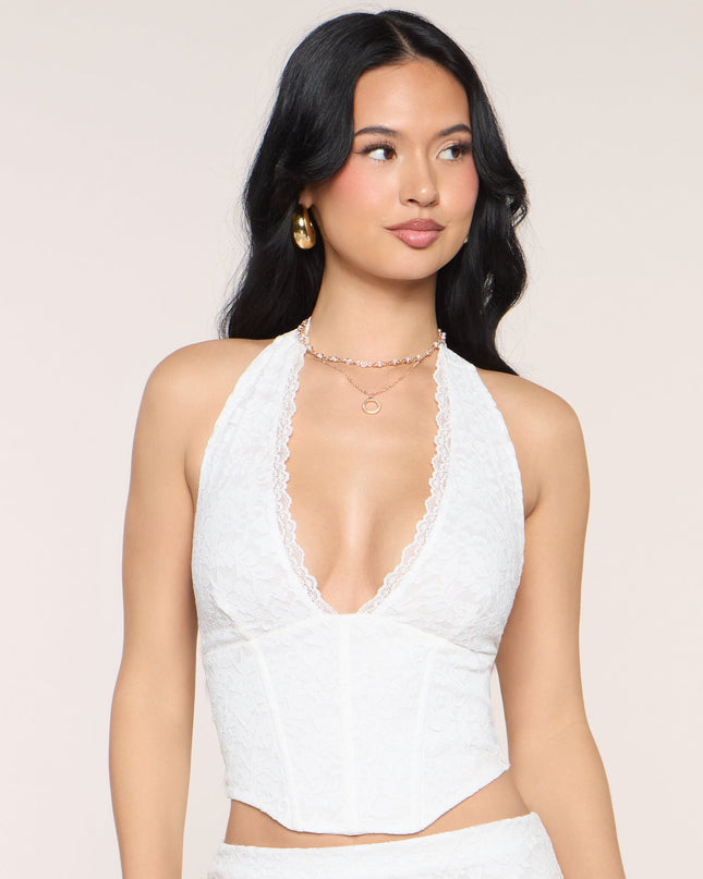 Better In Lace Halter Corset Top