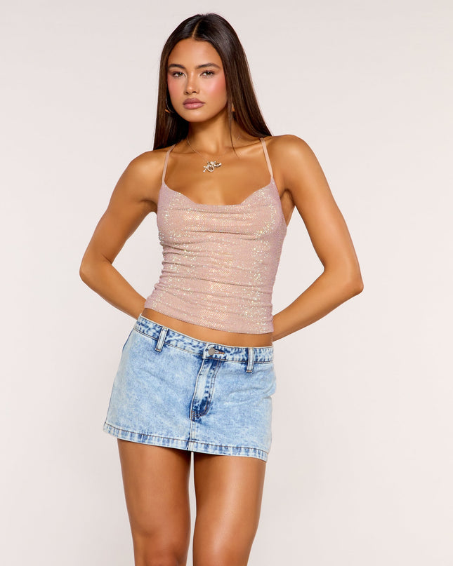 Daydream Shimmer Open Back Top