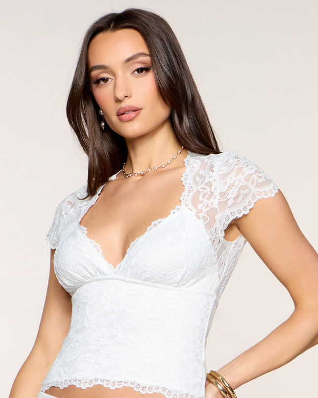 Sweet In Lace Open Back Top