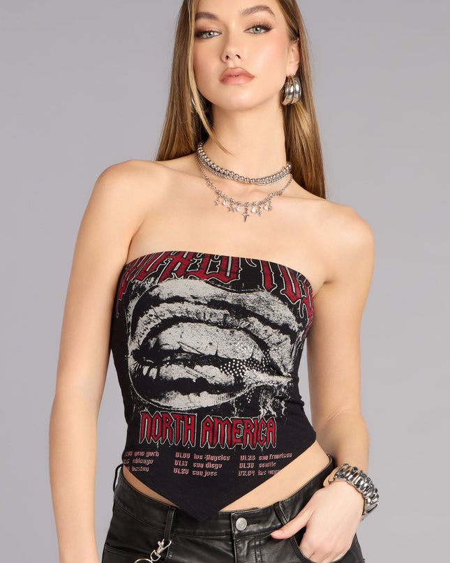 Rock Tour Ready Graphic Tube Top