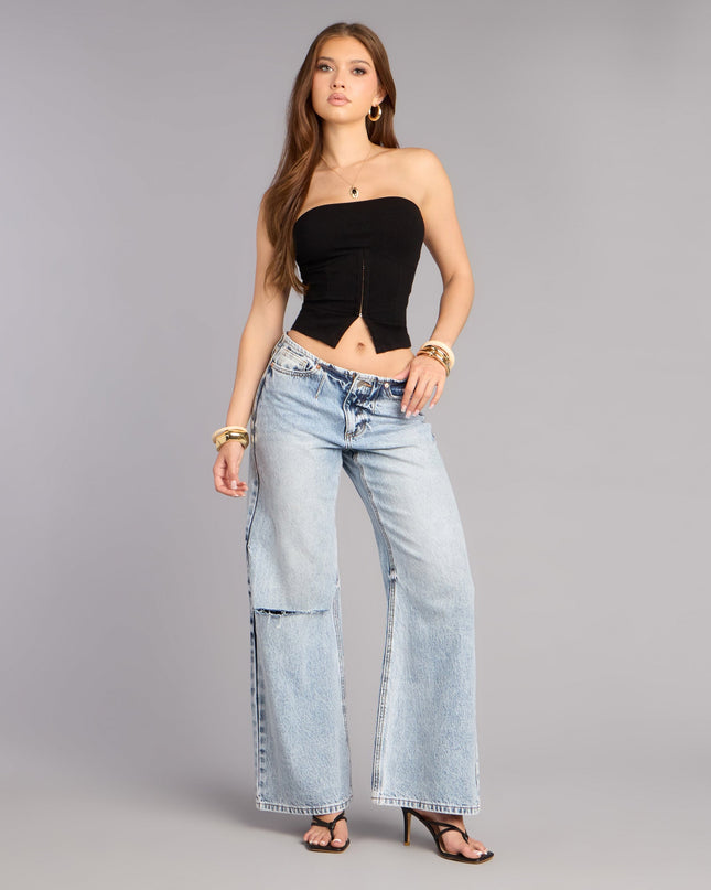 Keep It Bold Hook and Eye Tube Top