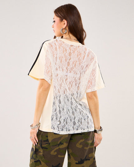 Sweet Talk Sheer Lace Jersey Top