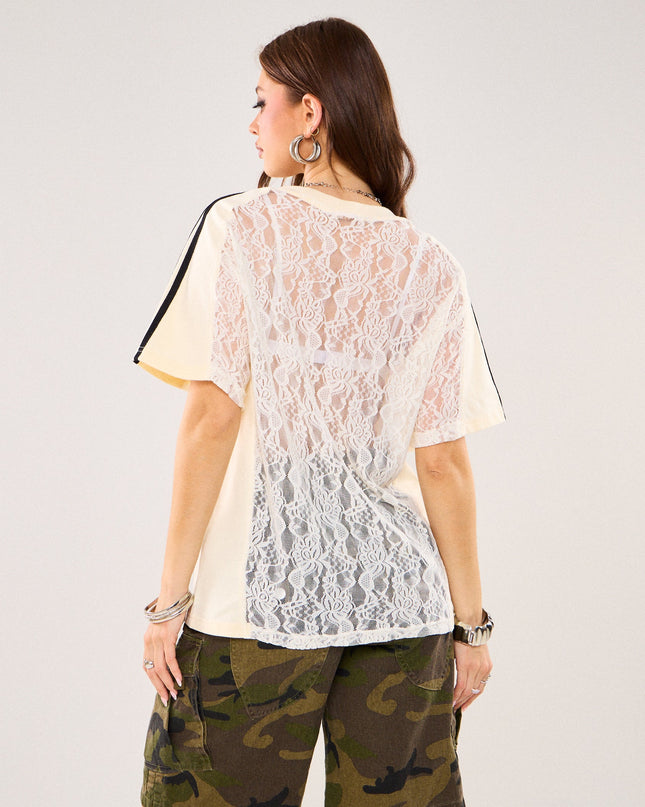 Sweet Talk Sheer Lace Jersey Top