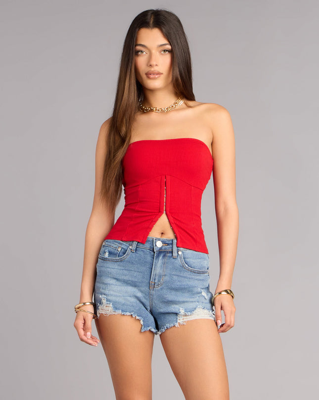 Keep It Bold Hook and Eye Tube Top