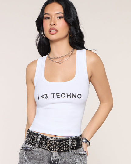 Techno Love Graphic Tank Top