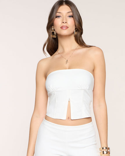Clean Cut Zip Front Tube Top