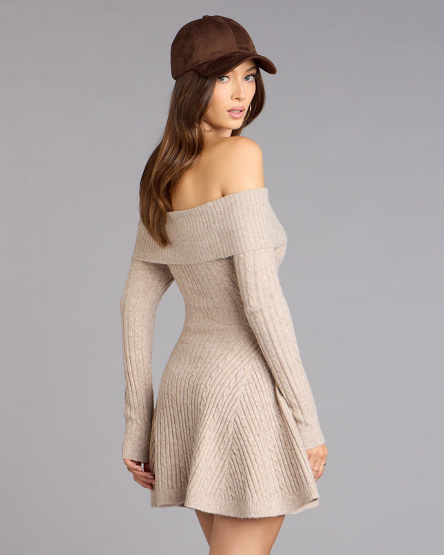 The Wrapped Up Cute Off-The-Shoulder Dress is your new go-to Windsor dress—effortless, versatile, and made to update your fall style in seconds.