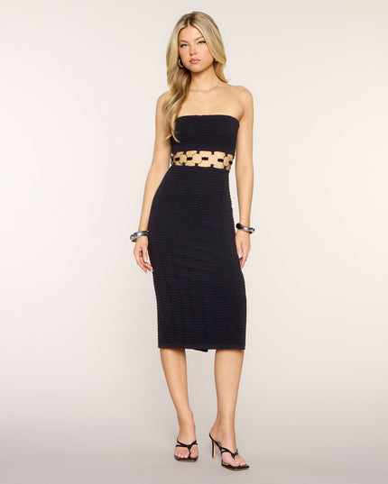 Serving Sculpted Cutout Midi Tube Dress