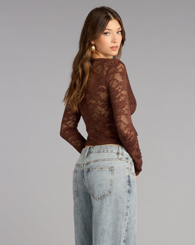 Trendy women’s tops, like the Delicate Flair Floral Lace Tie-Front Top, bring effortless style for seasonal layering, lounging, or going out.