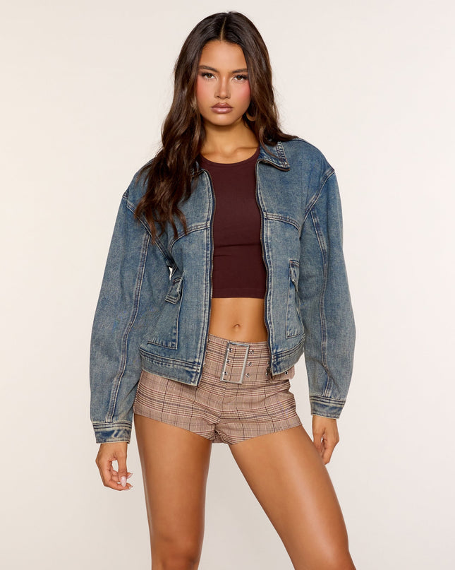 Fall Forecast Denim Trucker Jacket