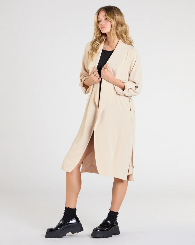 Stylish Season Belted Duster Trench Coat