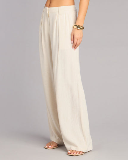 Effortlessly Polished Linen-Blend Trouser Pants