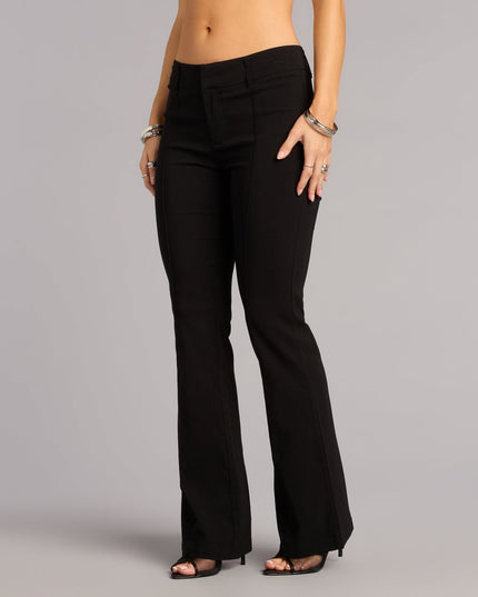 Sleek Polish High-Rise Flare Trouser Pants
