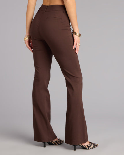 Sleek Polish High-Rise Flare Trouser Pants