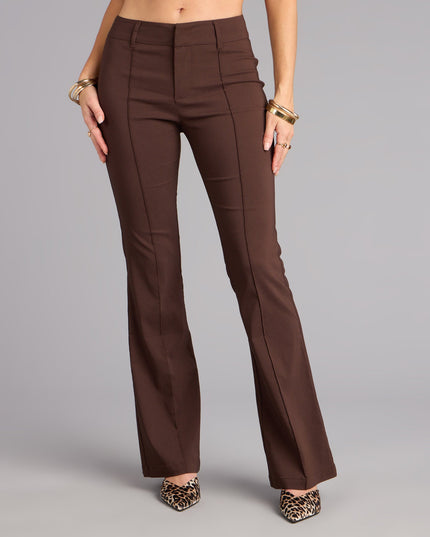 Sleek Polish High-Rise Flare Trouser Pants